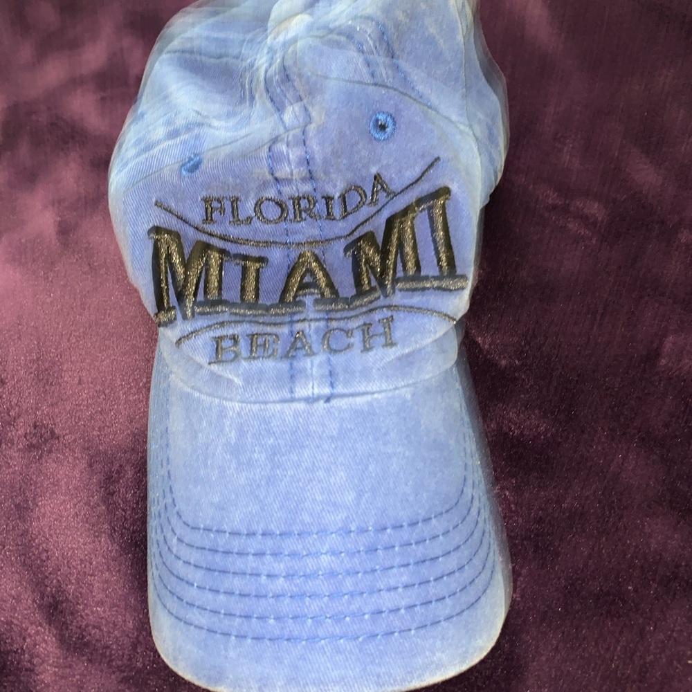 Blue Miami baseball cap